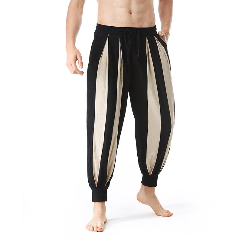 Men's Color Matching Casual Trousers