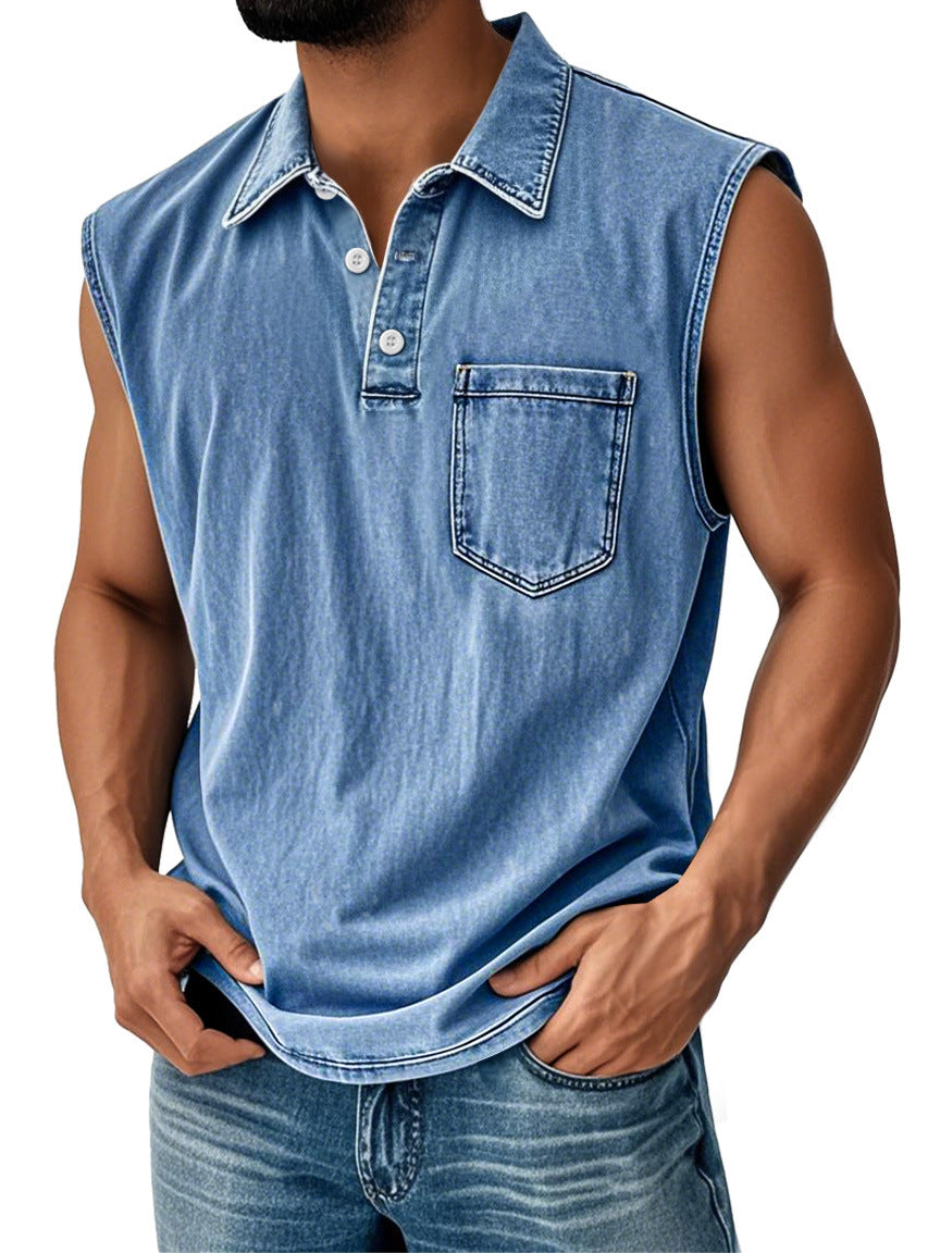 3D Digital Printing Men's Button Polo Shirt Short Sleeve