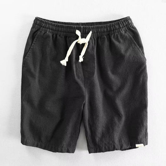 Breathable Ramie Beach Casual Loose Shorts