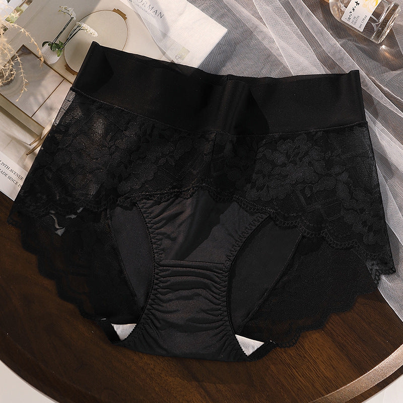 Sexy Panties Women's Lace High Waist Lengthened Crotch 7A Antibacterial Boxer Seamless