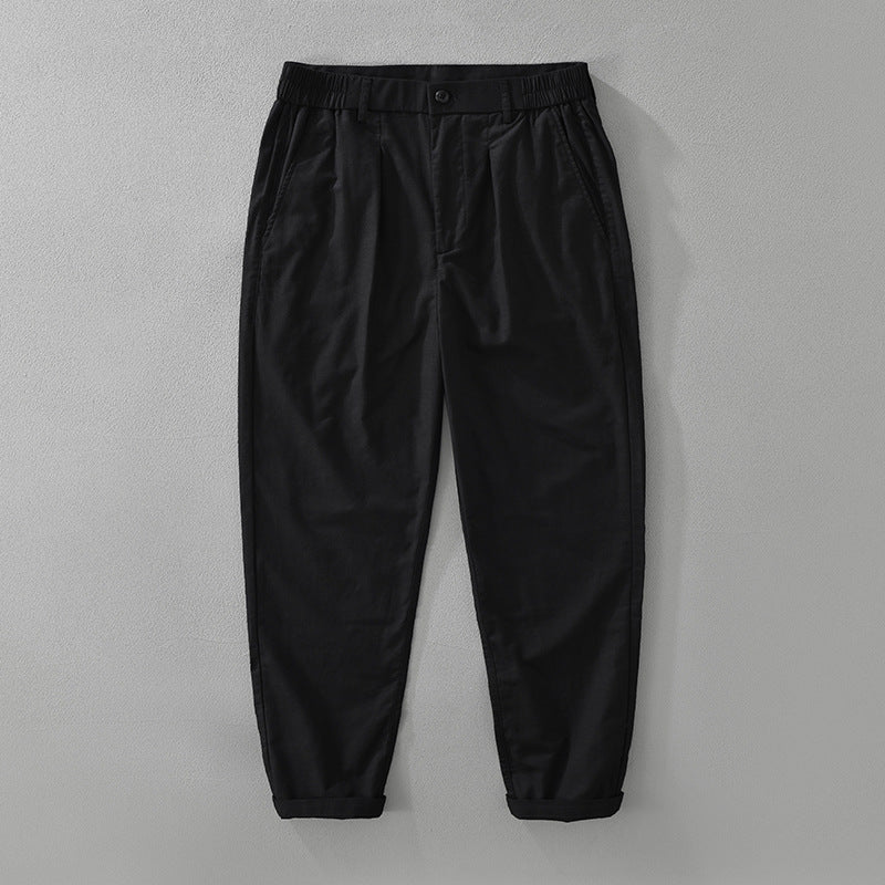 Men's Loose Simple Retro Literary Straight Cotton Linen Pants