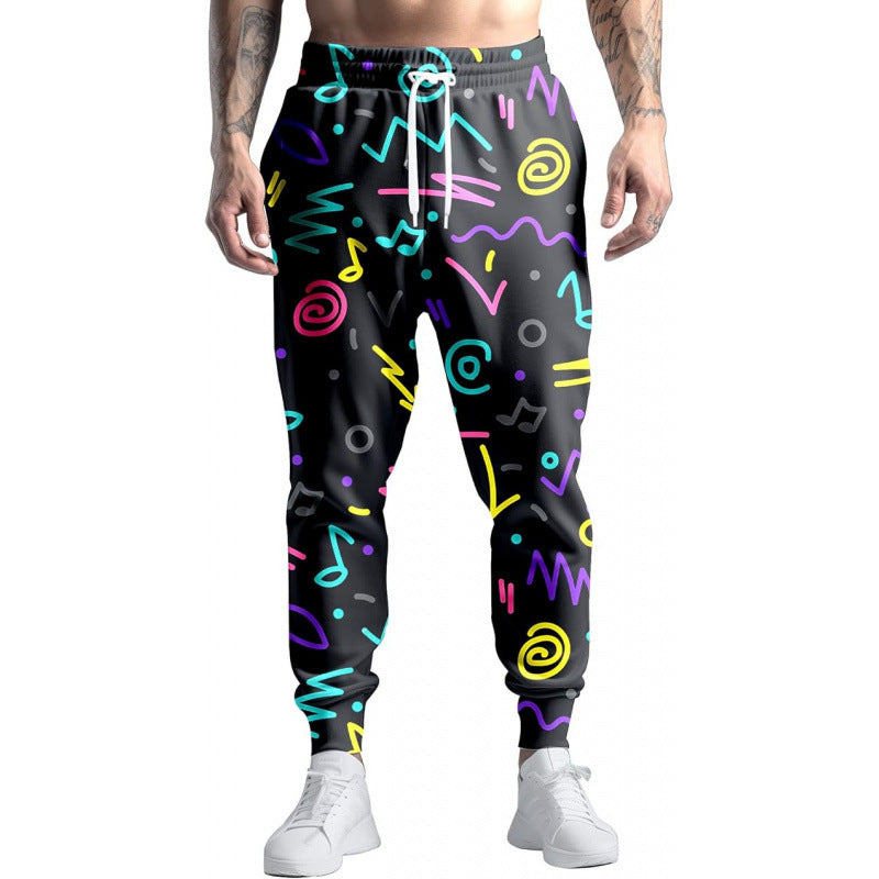 Jogging Casual Belt Drawstring 90's Men's Clothing