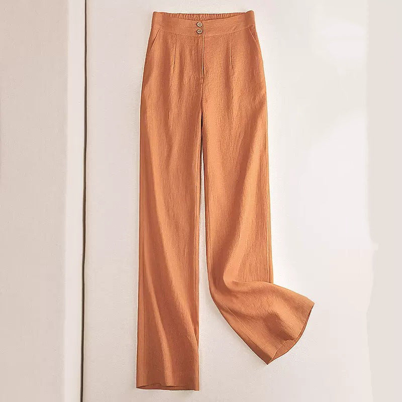 Linen Wide-leg Women's High Waist Cotton And Linen Casual Pants