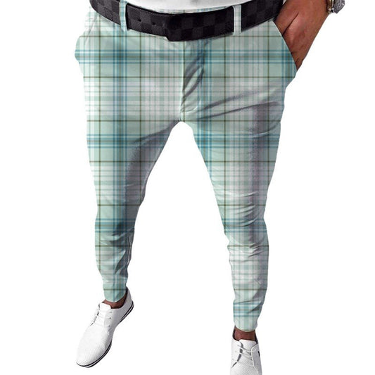 Men's Plaid Printed Casual Pants