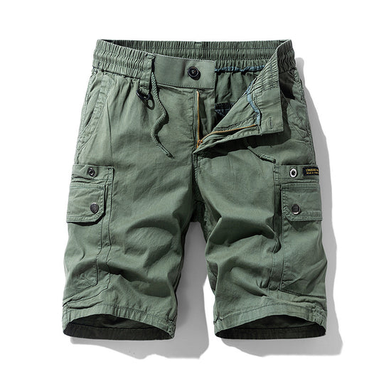 Casual Pants Men's Summer Thin Men's Overalls Men's Cotton Multi-pocket Trousers Teen Trend Wear-resistant Straight-leg Pants