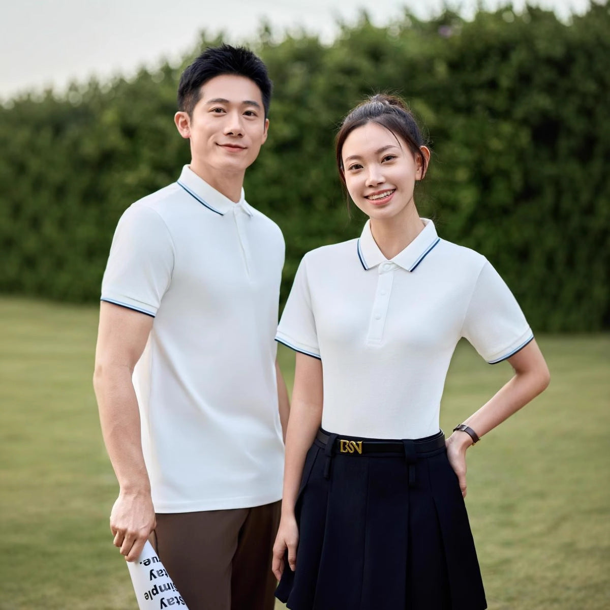Pure Cotton Soft Polo Shirt Business Casual Lapels Short Sleeve