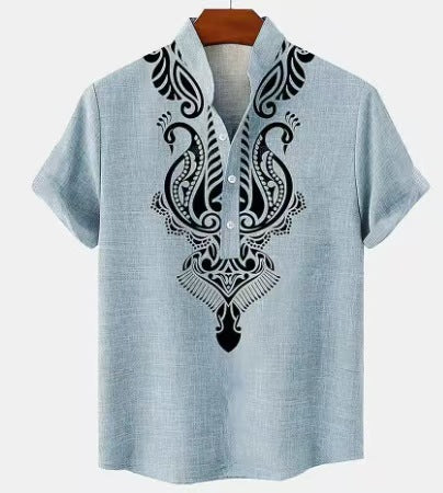 Men's Fashion Personalized Button Linen Leisure Shirt