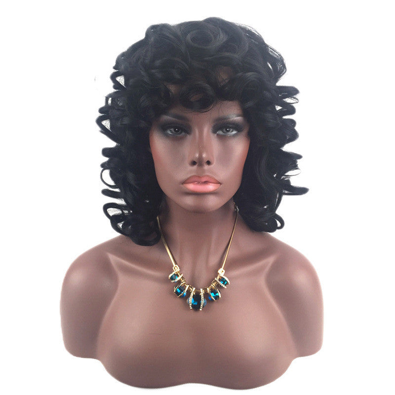 Women's Rose Net Short Curly Wig Headgear