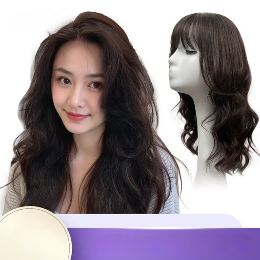 Long Curly Full Human Hair Full-head Wig