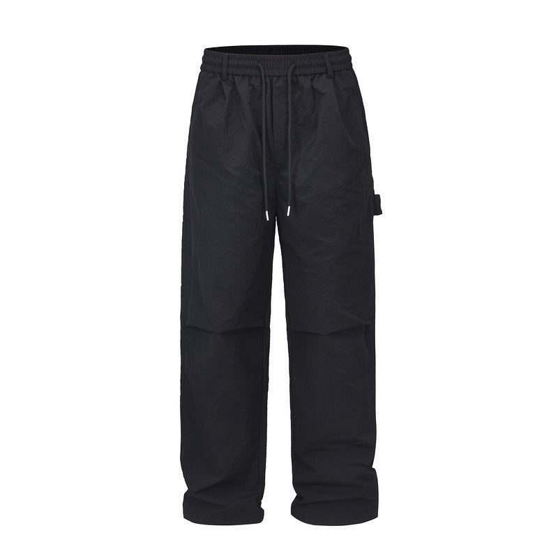 European And American High Street Three-dimensional Cutting Elastic Waist Tooling Paratrooper Pants
