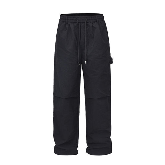 European And American High Street Three-dimensional Cutting Elastic Waist Tooling Paratrooper Pants