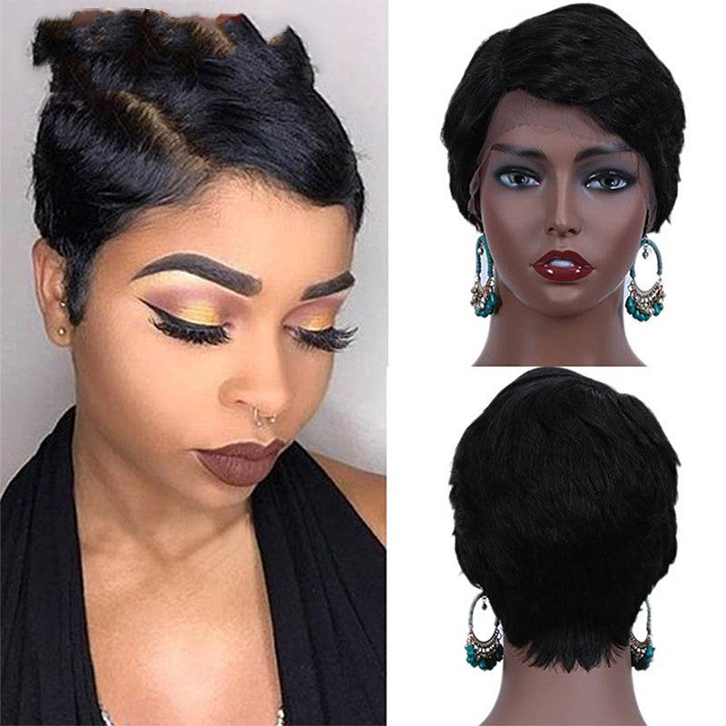 European And American Short Real Hair Headgear