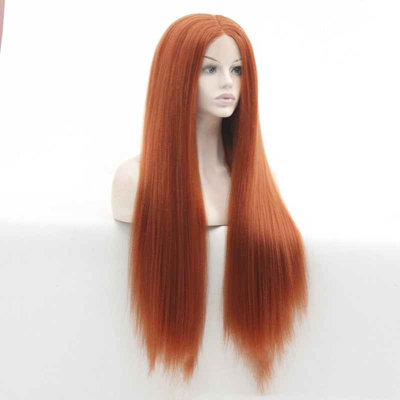 Front lace hair cover for long straight hair