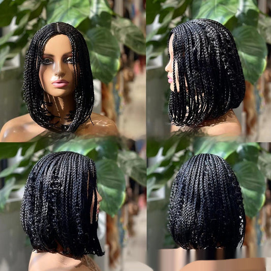 Wig Bohemian Hand-woven Three-strand Braid Wave Female Headgear
