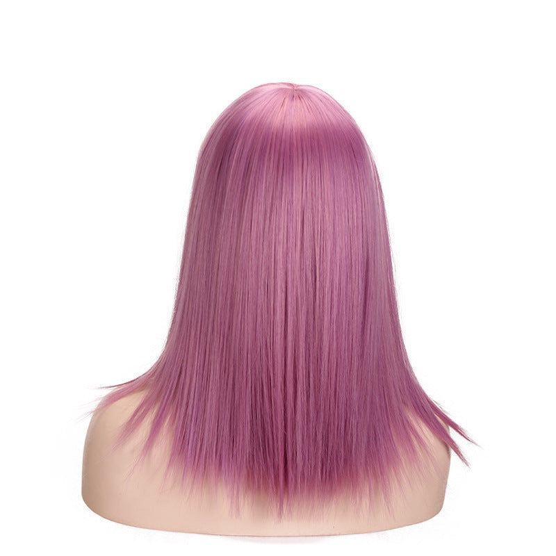 European And American Style Wig Cosplay Straight Bangs Hair