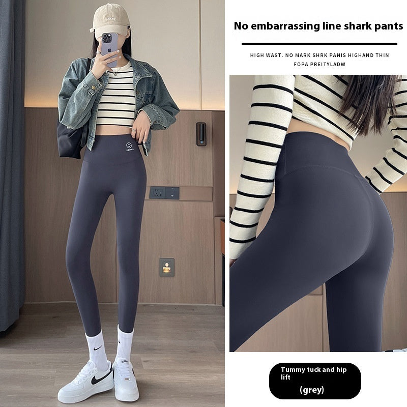 No Embarrassment Line Shark Skinny Yoga Pants