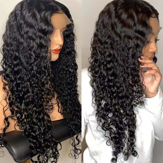 Women's Solid Color Mid-length Curly Hair Chemical Fiber Wig