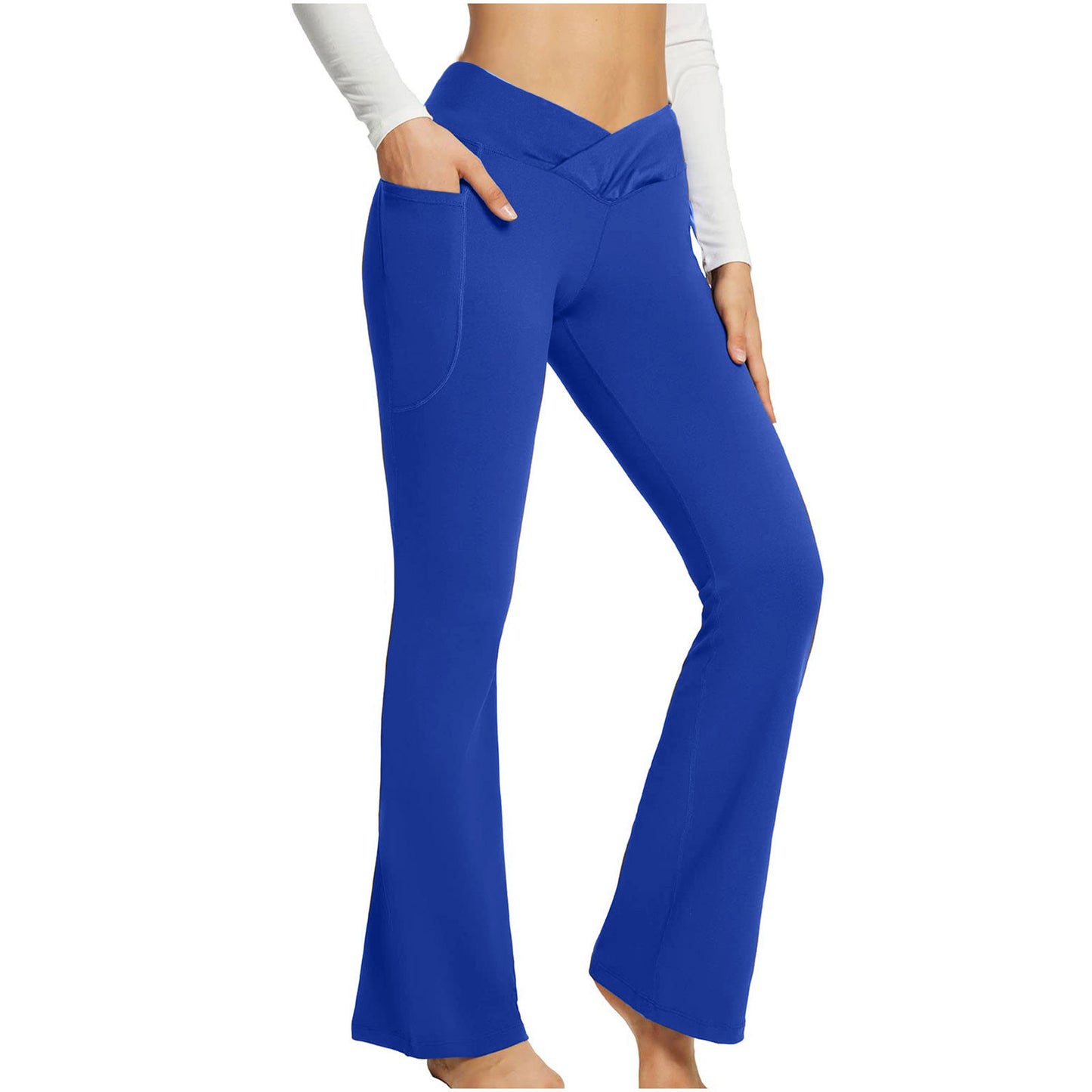 High Waist Slim Fit Wide Leg Yoga Pants Women