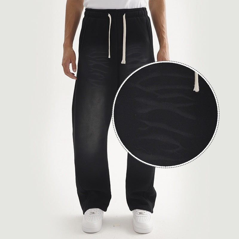 Men's Retro Distressed Machete Sweatpants Loose Casual Pants