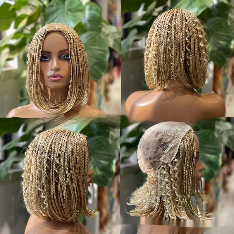 Wig Bohemian Hand-woven Three-strand Braid Wave Female Headgear