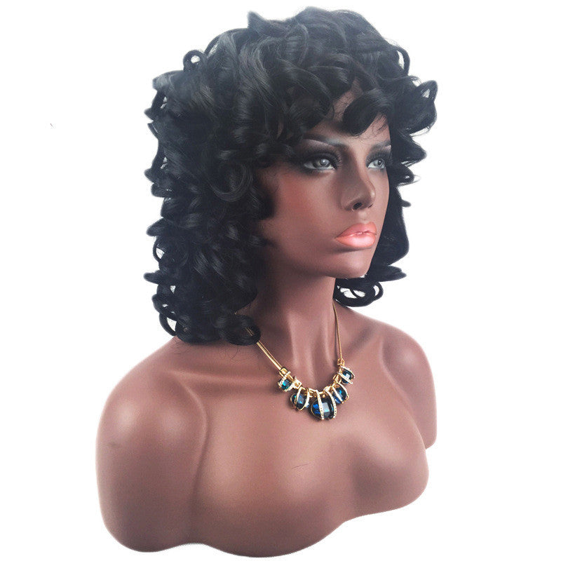 Women's Rose Net Short Curly Wig Headgear