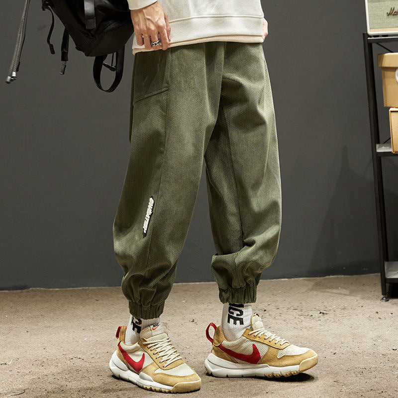 Men's Loose Harem Cropped Leisure Cargo Pants