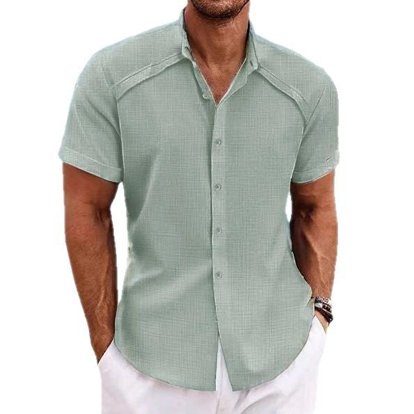 Hawaiian Casual Short Sleeve Solid Color