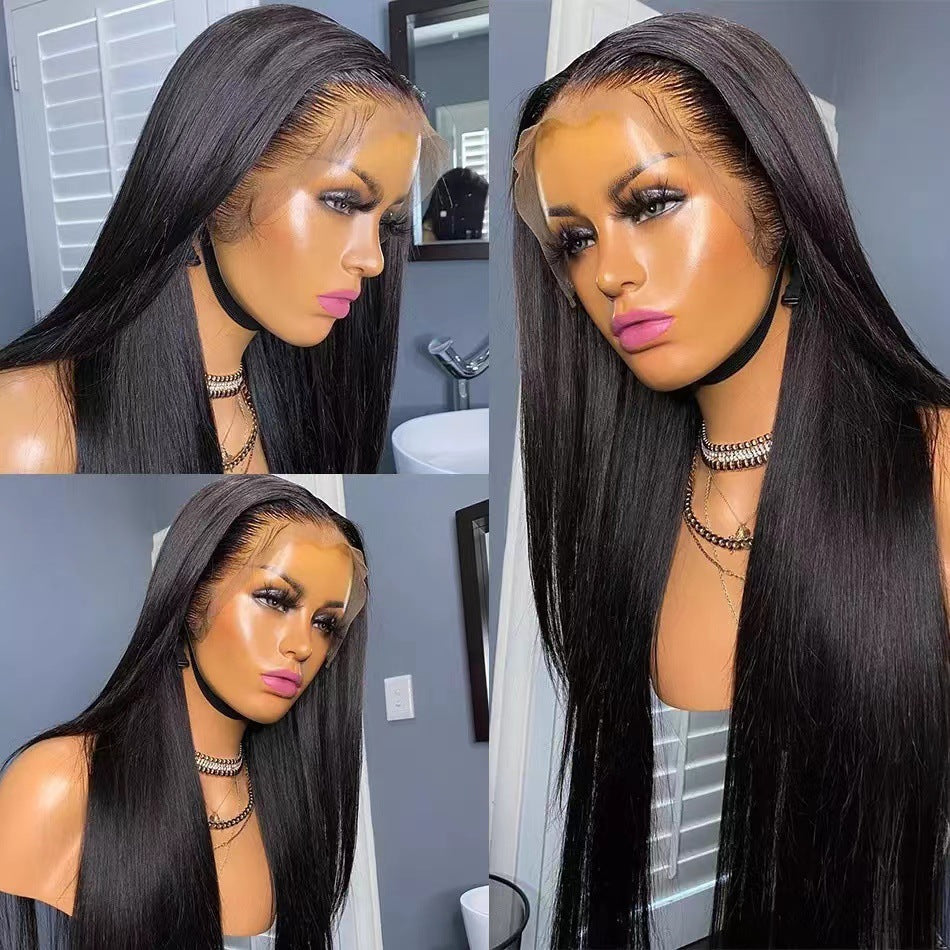 Ladies' Long Straight Hair Lace Fake