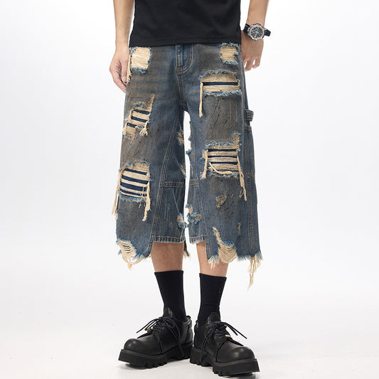 Summer Loose Beggar Style Cropped Pants Niche Middle Pants