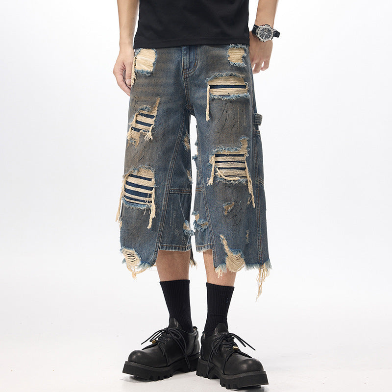 Summer Loose Beggar Style Cropped Pants Niche Middle Pants