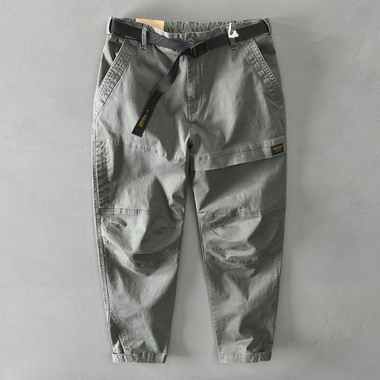 Men's Solid Color Elastic Casual Japanese Overalls
