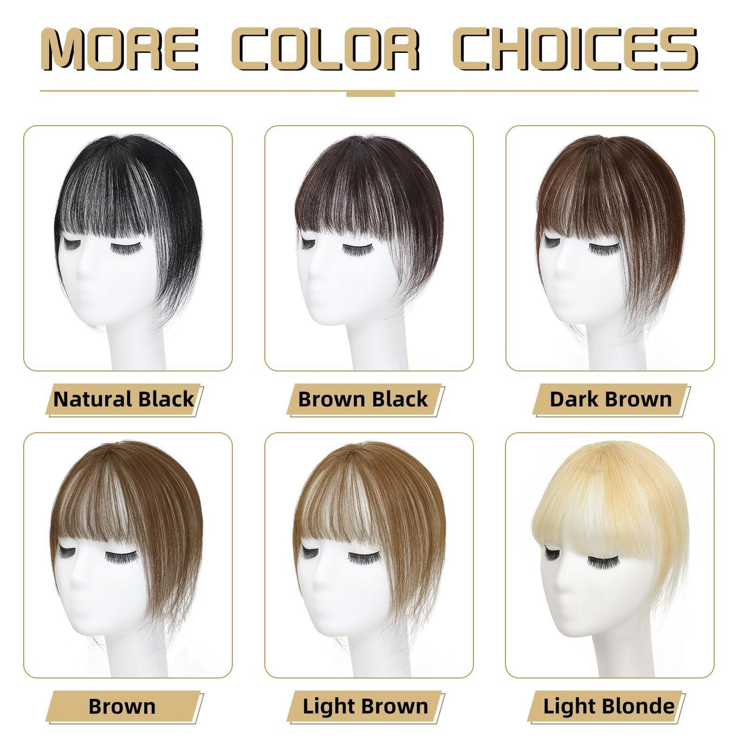 3D Wig Set Bangs Hand-woven Elegant