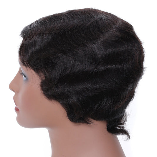 European And American Fashion Women's Short Real Hair Headgear