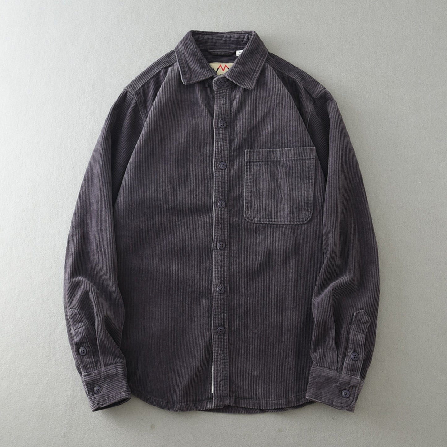 Men's Retro Loose Corduroy Long Sleeve Casual Cotton Shirt