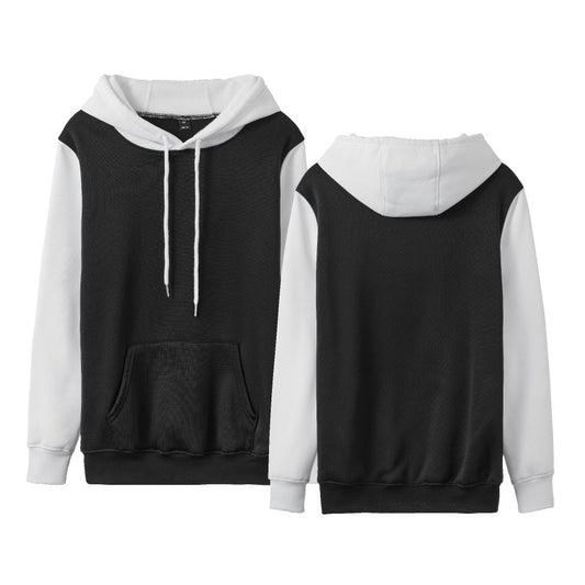 White Version Stitching Loose Casual Fleece-lined Cross-border Hoodie