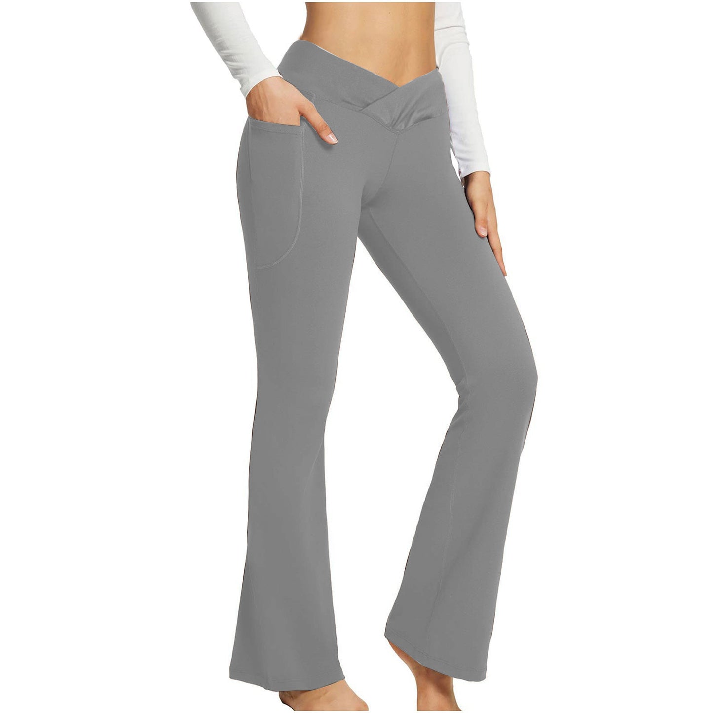 High Waist Slim Fit Wide Leg Yoga Pants Women