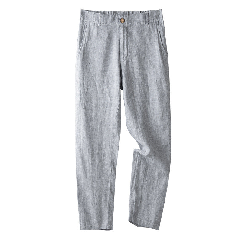 Spring And Summer Linen Men's Pants Thin Casual