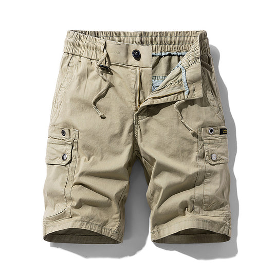 Casual Pants Men's Summer Thin Men's Overalls Men's Cotton Multi-pocket Trousers Teen Trend Wear-resistant Straight-leg Pants