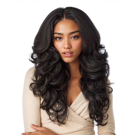 Fluffy Lace Wig Long Curly Head Cover