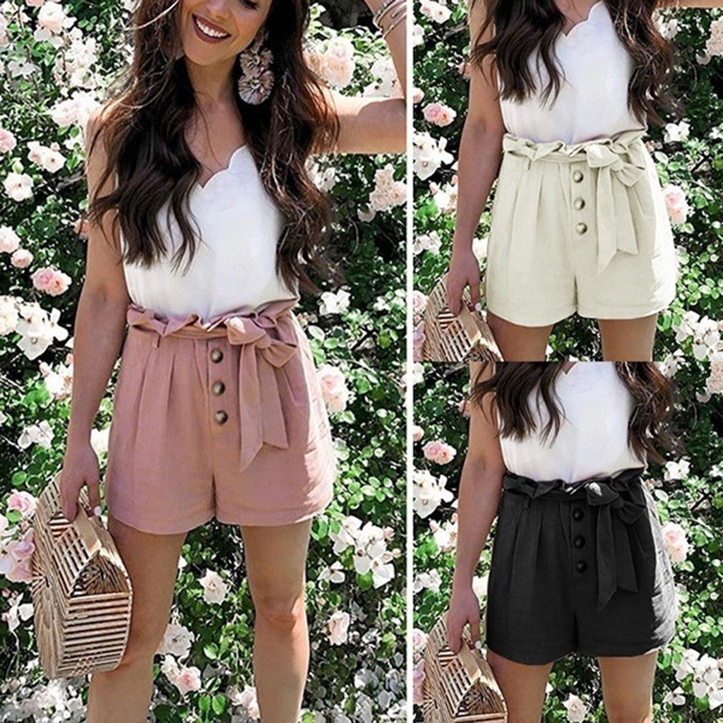 Casual shorts with elastic waist