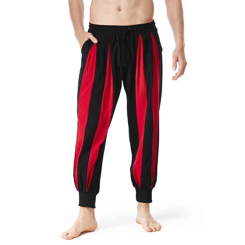 Men's Color Matching Casual Trousers