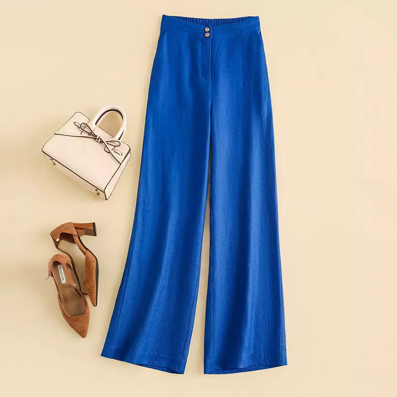 Linen Wide-leg Women's High Waist Cotton And Linen Casual Pants