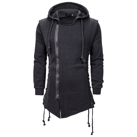 Men's Goth Hooded Sweater Jacket