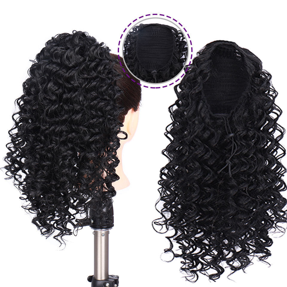 Women's Faux Ponytail Short Wig Head Cover