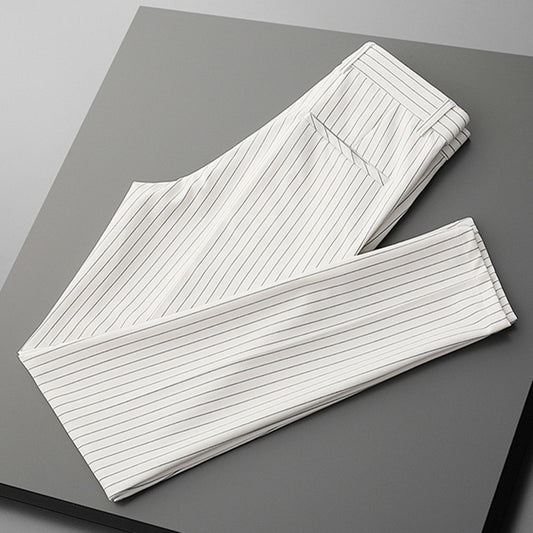 Thin Casual Striped Loose Men's Draping Suit Pants