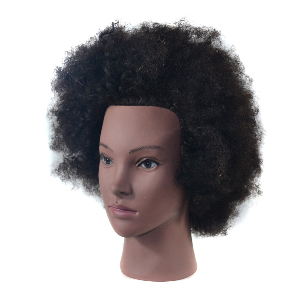 Real hair fluffy volume explosion head wig