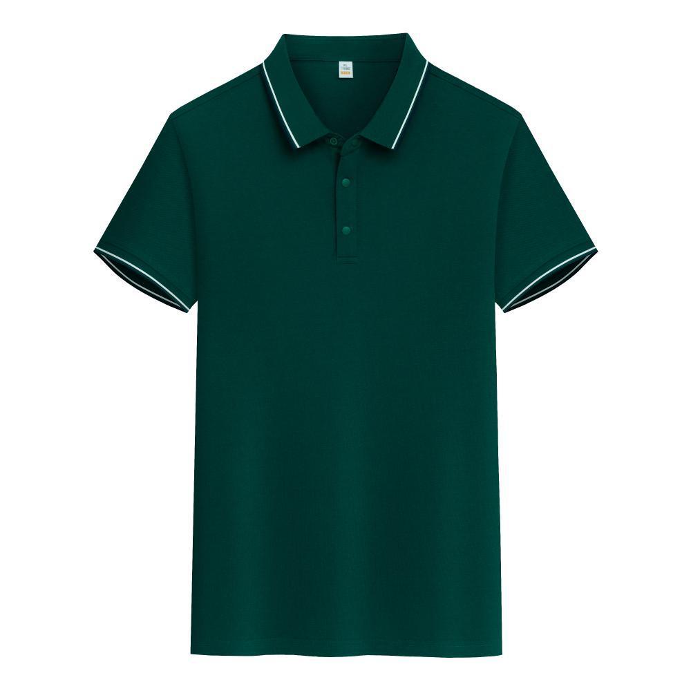 Pure Cotton Soft Polo Shirt Business Casual Lapels Short Sleeve