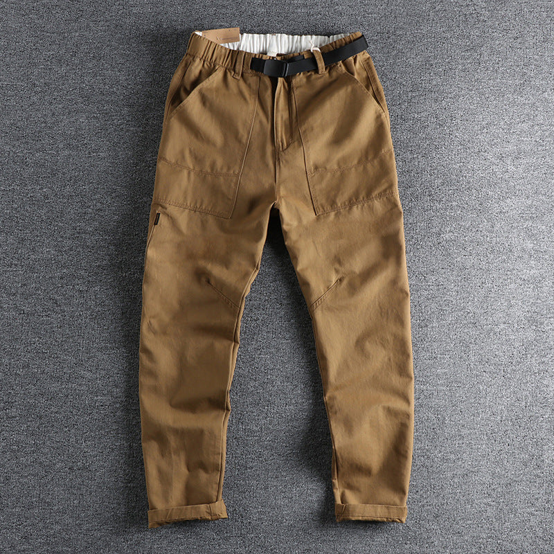 N I Buckle Belt Three-dimensional Cutting Workwear Casual Pants