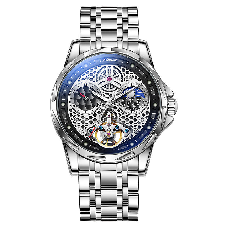 Waterproof Luminous Light Luxury Trend Automatic Leather Steel Watch