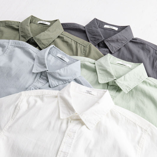Summer Menswear White Simple Short Sleeve Shirt